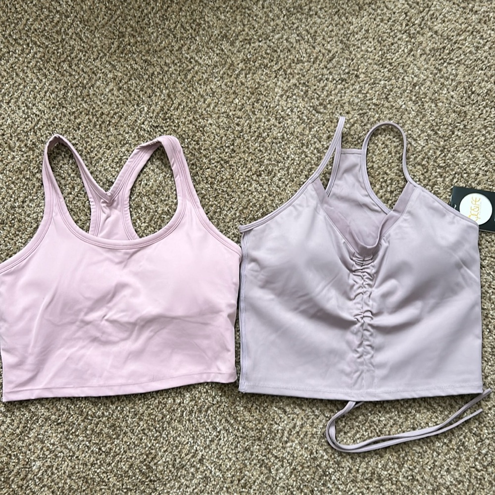 Cropped workout tanks
